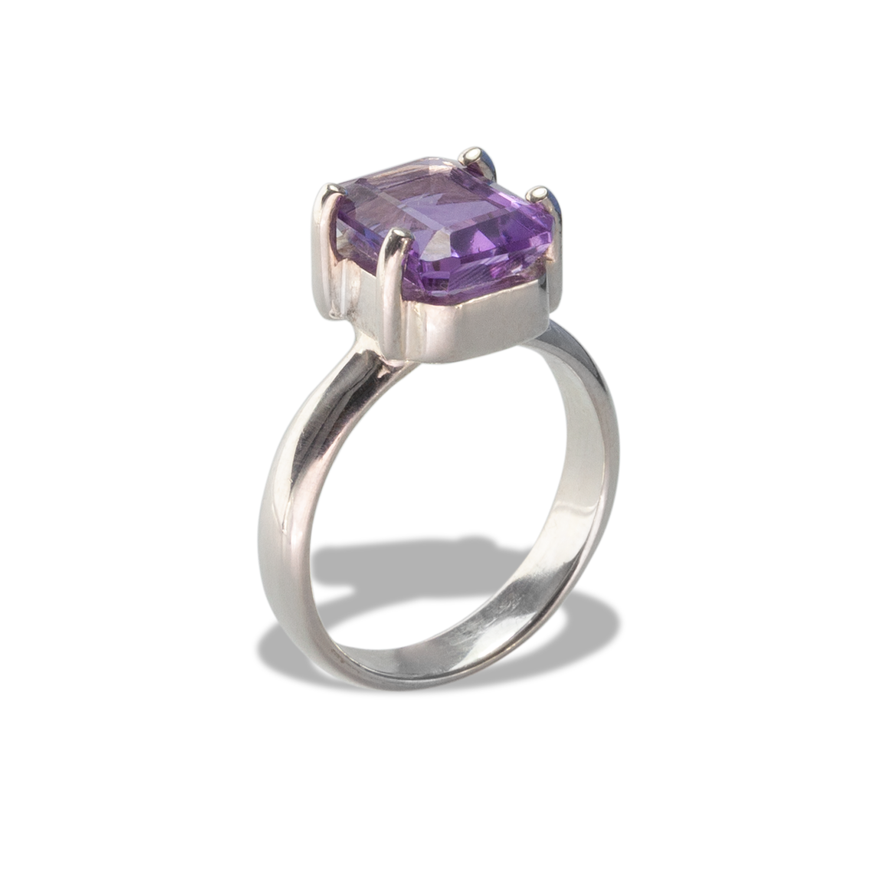 Sterling silver and hot sale amethyst ring