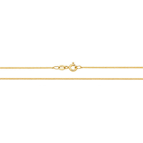 9K Yellow Gold Close Curb Chain