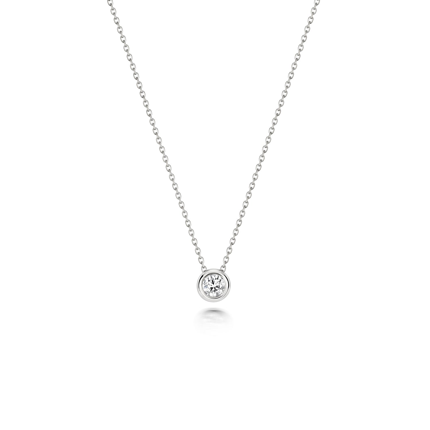 Diamond necklace 18k hot sale white gold