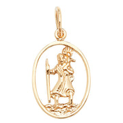 9K Yellow Gold St Christopher Pendant