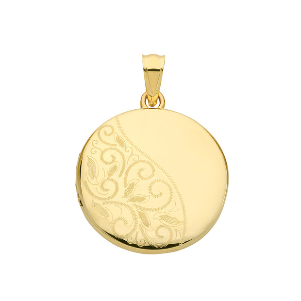 9K Yellow Gold Round Locket