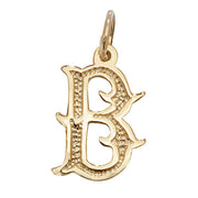 9K Yellow Gold Gothic Initial Pendant