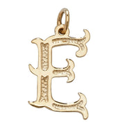 9K Yellow Gold Gothic Initial Pendant