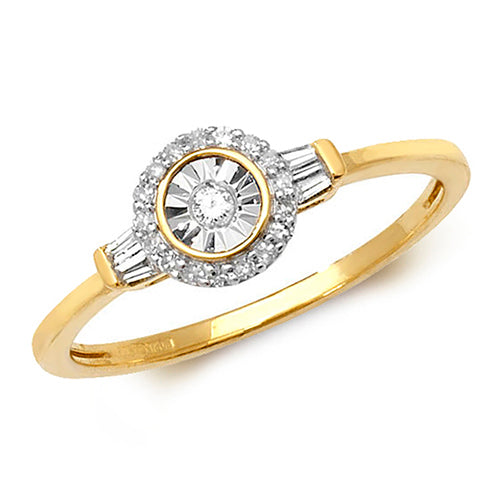 Diamond Ring in 9K Gold