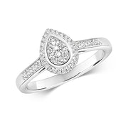 Diamond Ring in 9K White Gold