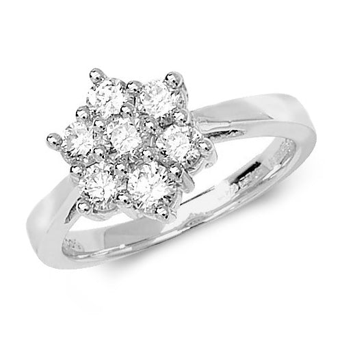 Diamond Ring in 18K White Gold