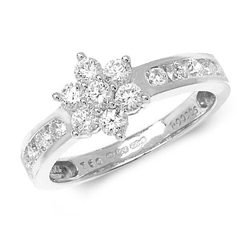 Diamond Ring in 18K White Gold