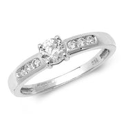 Diamond Ring in 18K White Gold