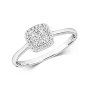 Diamond Ring in 18K White Gold