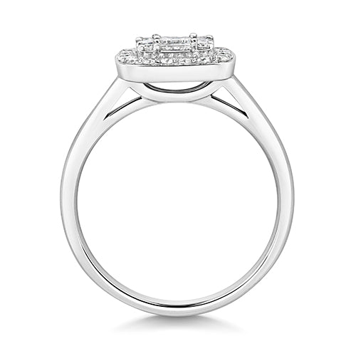 Diamond Ring in 18K White Gold