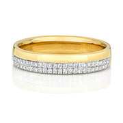 18K Gold Wedding Ring with Diamond