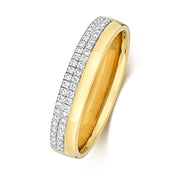 18K Gold Wedding Ring with Diamond