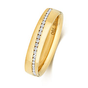 18K Gold Wedding Ring with Diamond