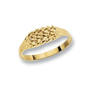 9K Yellow Gold Babies' Keeper 3 Row Ring