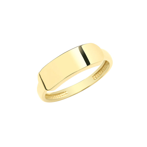 9K Yellow Gold Id Signet Ring | Charmé