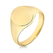 Medium Weight Oval Signet Ring in 9K Gold