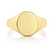 Medium Weight Oval Signet Ring in 9K Gold