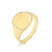 Ultra Light Weight Cush Signet Ring in 9K Gold