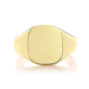 Medium Weight Cush Signet Ring in 9K Gold