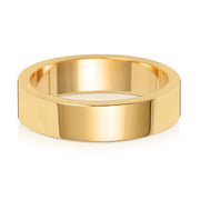 9K Yellow Gold Wedding Ring Flat 5 Mm