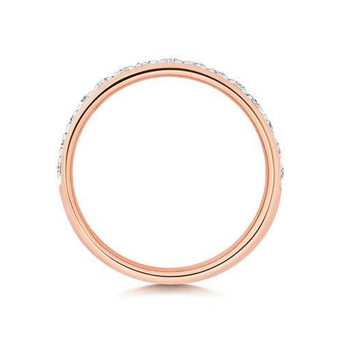 Diamond Ring in 9K Rose Gold