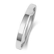 Platinum Wedding Ring Flat Court 2mm