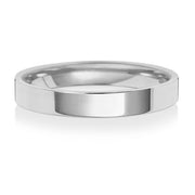 Platinum Wedding Ring Flat Court 3mm