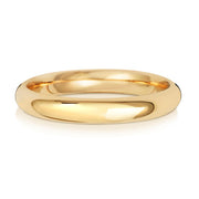 18K Yellow Gold Wedding Ring Trad Court 3mm