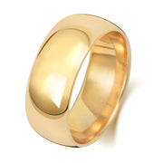 18K Yellow Gold Wedding Ring Trad Court 8mm