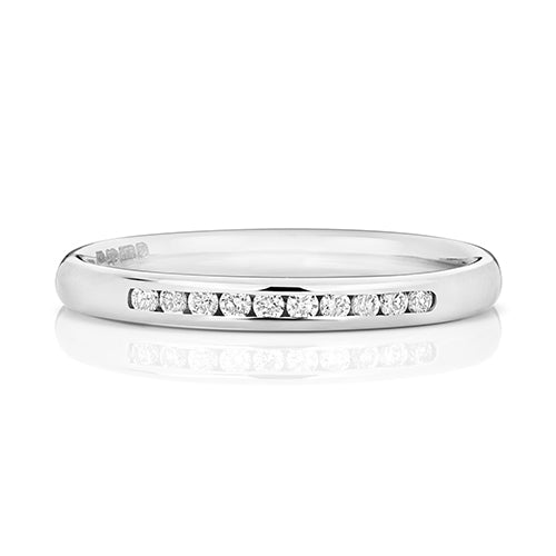 18K Gold Diamond Eternity Wedding Band