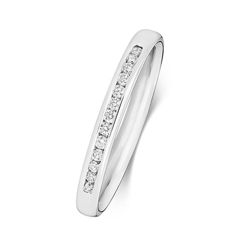 18K Gold Diamond Eternity Wedding Band