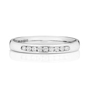 18K Gold Diamond Eternity Wedding Band