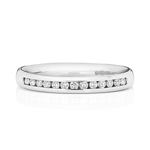 18K Gold Diamond Eternity Wedding Band