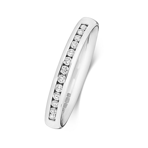 18K Gold Diamond Eternity Wedding Band