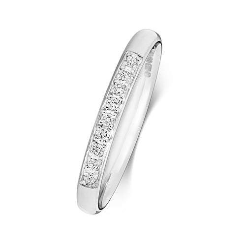 18K Gold Diamond Eternity Wedding Band