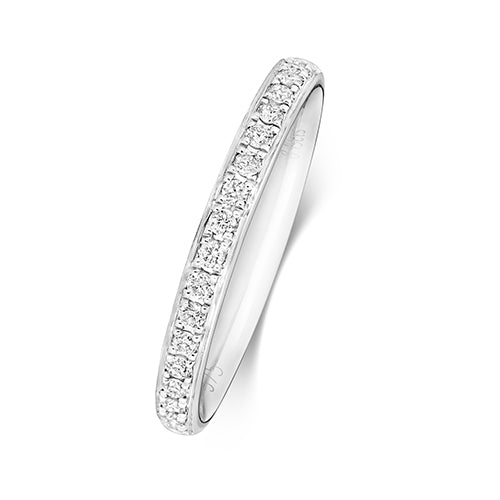 18K Gold Diamond Eternity Wedding Band