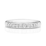 18K Gold Diamond Eternity Wedding Band