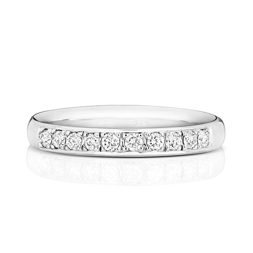 18K Gold Diamond Eternity Wedding Band