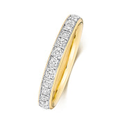 18K Gold Diamond Eternity Wedding Band