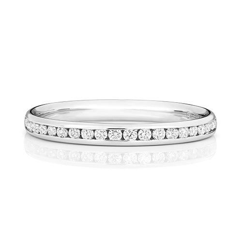 18K Gold Diamond Eternity Wedding Band