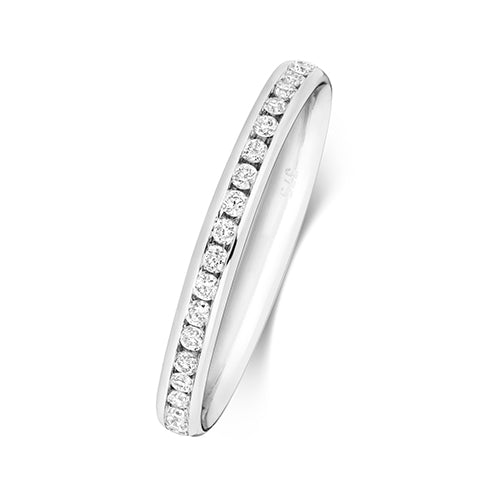 18K Gold Diamond Eternity Wedding Band