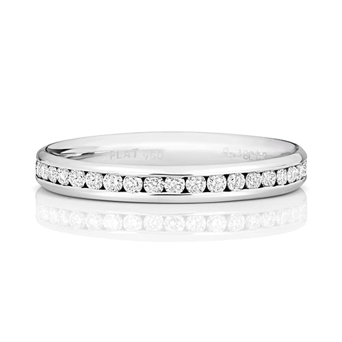 18K Gold Diamond Eternity Wedding Band