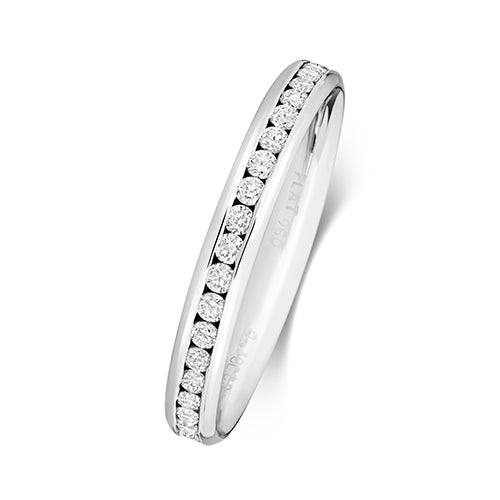 18K Gold Diamond Eternity Wedding Band