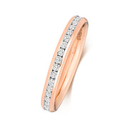 18K Gold Diamond Eternity Wedding Band