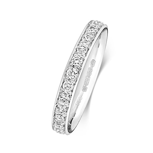 18K Gold Diamond Eternity Wedding Band