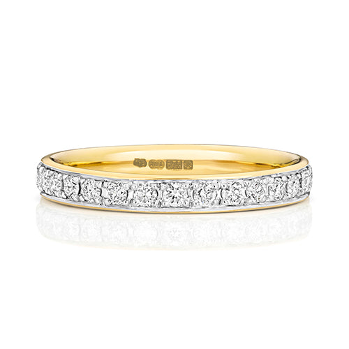 18K Gold Diamond Eternity Wedding Band