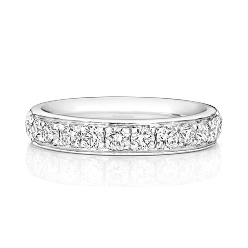 18K Gold Diamond Eternity Wedding Band