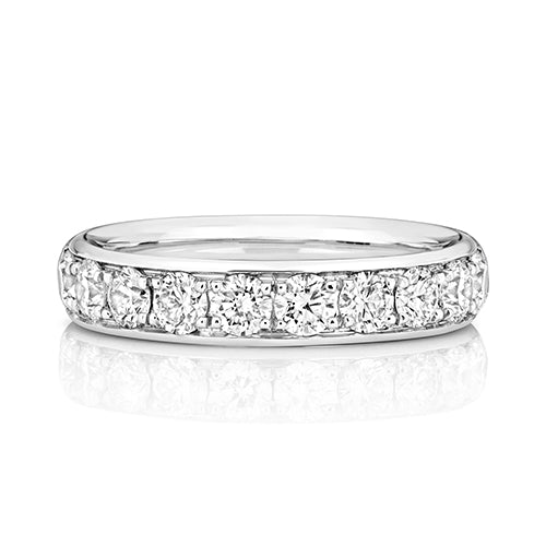 18K Gold Diamond Eternity Wedding Band