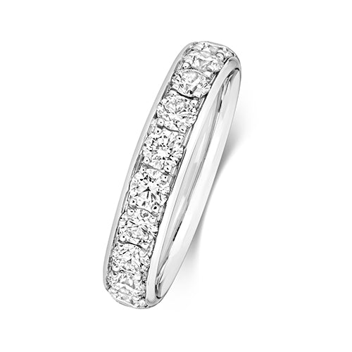 18K Gold Diamond Eternity Wedding Band