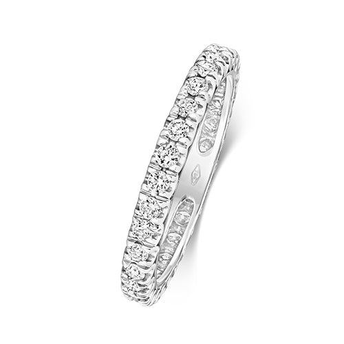 18K Gold Diamond Eternity Wedding Band